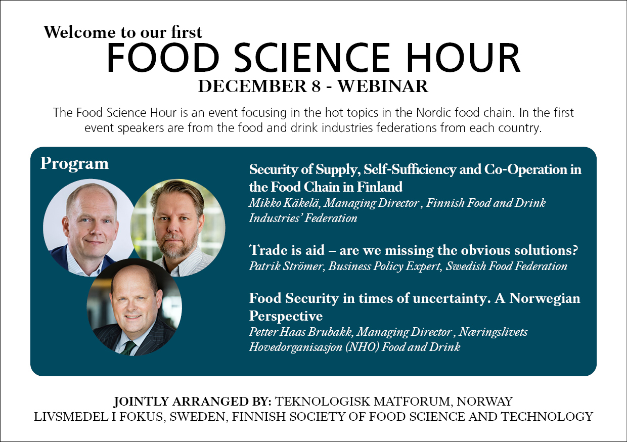 MEDLEMSMØTE: Food Science Hour 
